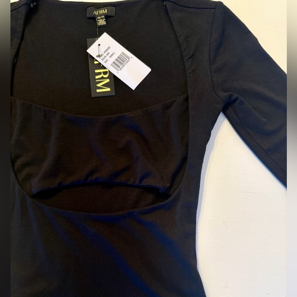 AFRM Black Cutout Long Sleeve Vail Bodysuit - Picture 8 of 10